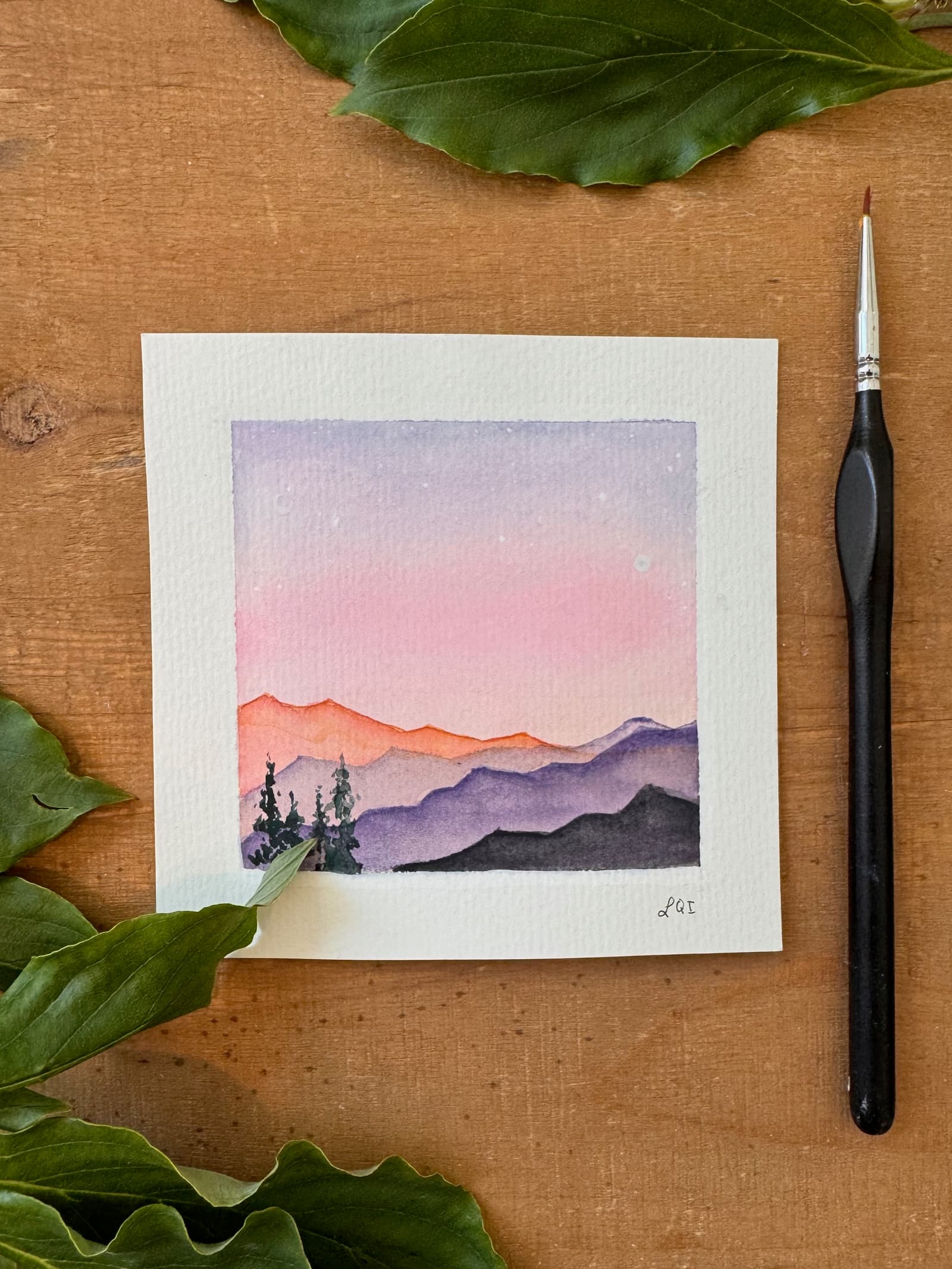 Mountains at dusk, no. 1